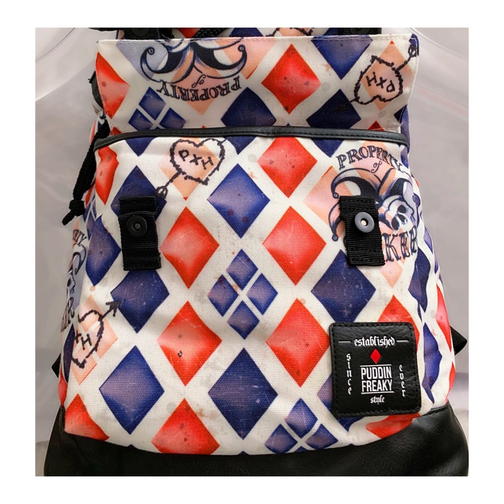 Pre-owned DC Comics Suicide Squad Harley Quinn Large Slouch Backpack - Picture 9 of 13